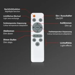 Multi RGB CCT Led-Panel, 44,5 Cm, LED-Platine, 24 W, 2400 Lm, Weiß -Briloner Store multi rgb cct panel weiss led platine fernbedienung 838a4a90316b5133866d807731f05bb9