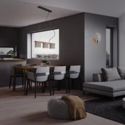 Pendelleuchte, 65 Cm, Max. 25 W, Grau -Briloner Store pendelleuchte grau mit holz stoff 3xe14exkl milieu1 e40bfe5e484b2d3e1ef59f64643d5317