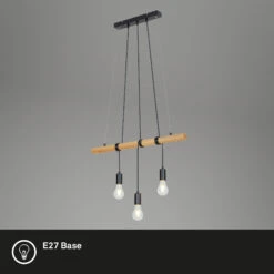 Pendelleuchte, 70 Cm, Max. 25 W, Holz-Schwarz 12 Pendelleuchte, 70 Cm, Max. 25 W, Holz-Schwarz -Briloner Store pendelleuchte holz metall schwarz e27 2 titelbild 0d2dfc01532efb5d3c6ed08532be00b1