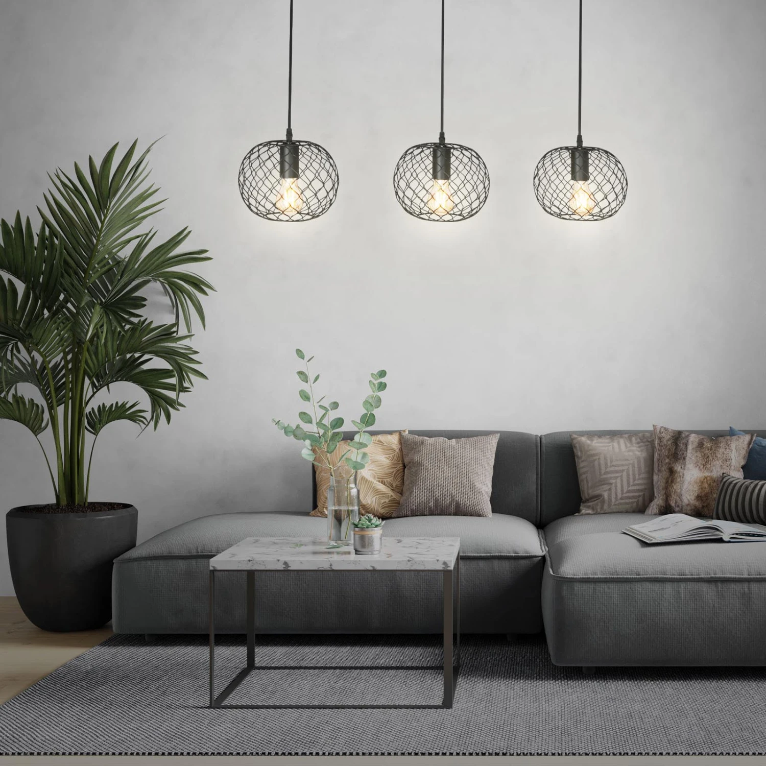 Pendelleuchte, 90 Cm, Max. 40 W, Schwarz-Holz 5 Pendelleuchte, 90 Cm, Max. 40 W, Schwarz-Holz – Bild 5