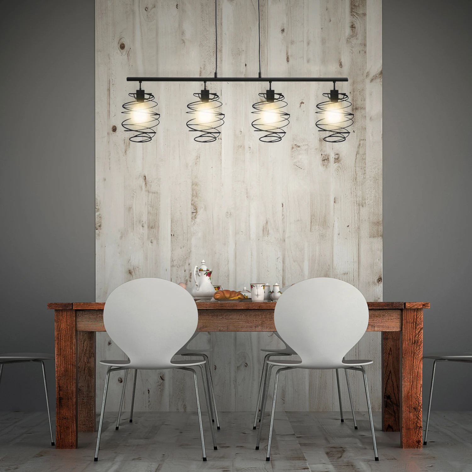 Pendelleuchte, 130 Cm, Max. 60 W, Schwarz 2 Pendelleuchte, 130 Cm, Max. 60 W, Schwarz – Bild 2