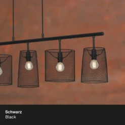 Pendelleuchte, 96 Cm, Max. 40 W, Schwarz -Briloner Store pendelleuchte schwarz 5xe14 detail1 3726e5edb7ca8c41957a2c0b327caa52