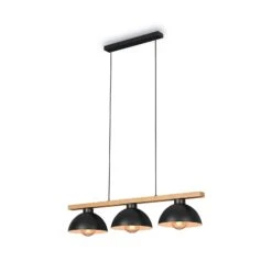 Pendelleuchte, 98 Cm, Max. 40 W, Schwarz-Holz