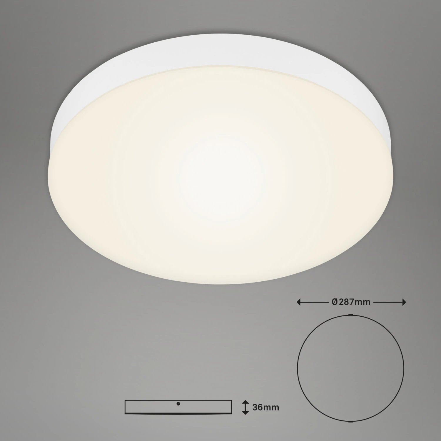LED Deckenleuchte, Ø 27,8 Cm, 21 W, Weiß 4 LED Deckenleuchte, Ø 27,8 Cm, 21 W, Weiß – Bild 4