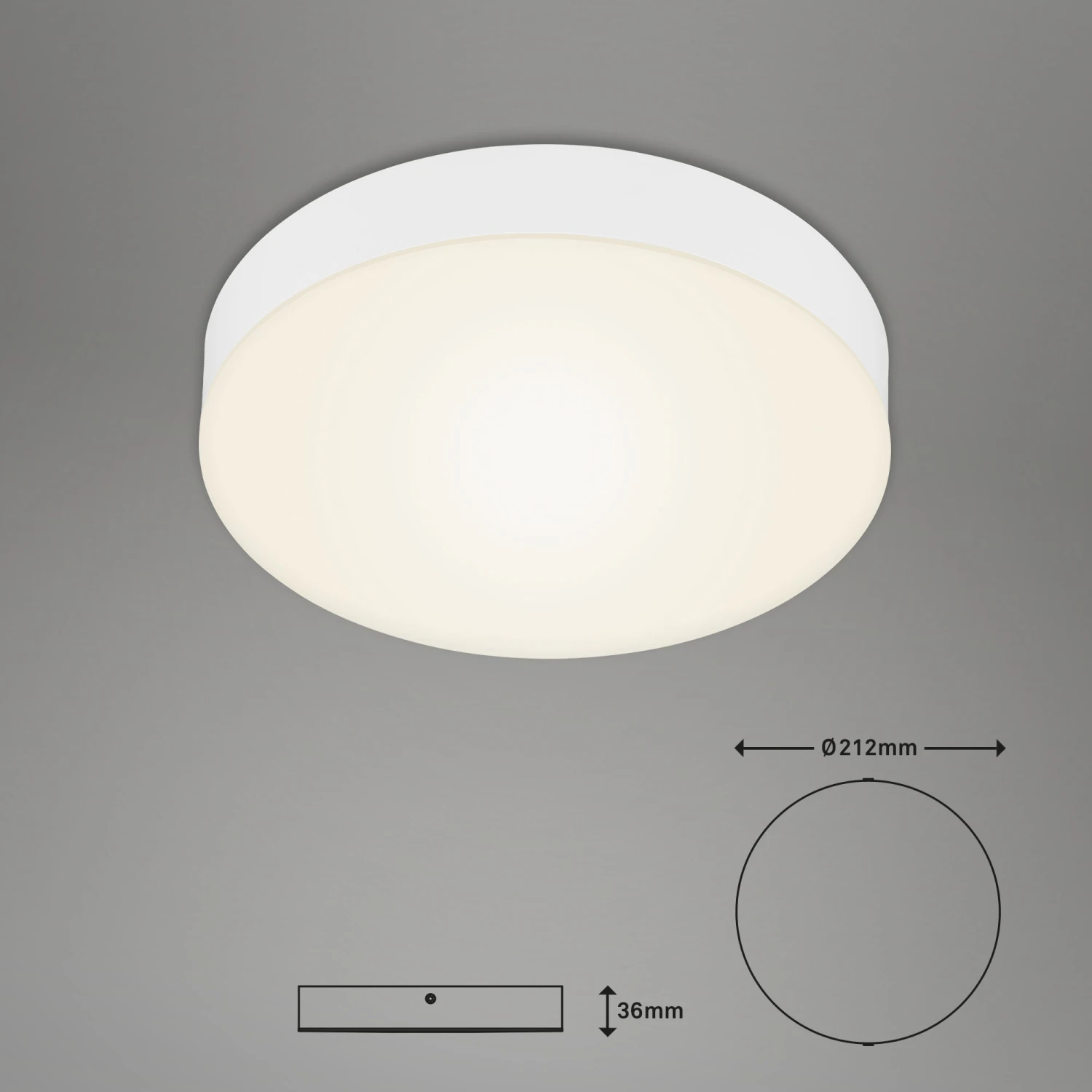 LED Deckenleuchte, Ø 21,2 Cm, 16 W, Weiß 4 LED Deckenleuchte, Ø 21,2 Cm, 16 W, Weiß – Bild 4