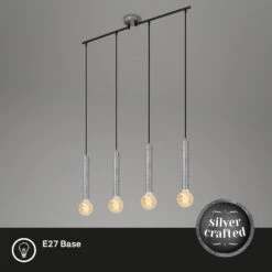 Retro Pendelleuchte, 85 Cm, Exkl. 4x E27, Max. 60 W, Antik-silber 8 Retro Pendelleuchte, 85 Cm, Exkl. 4x E27, Max. 60 W, Antik-silber -Briloner Store retro pendelleuchte antik silber 93ad9ca42b0a7f40cf0bb31a47a86013