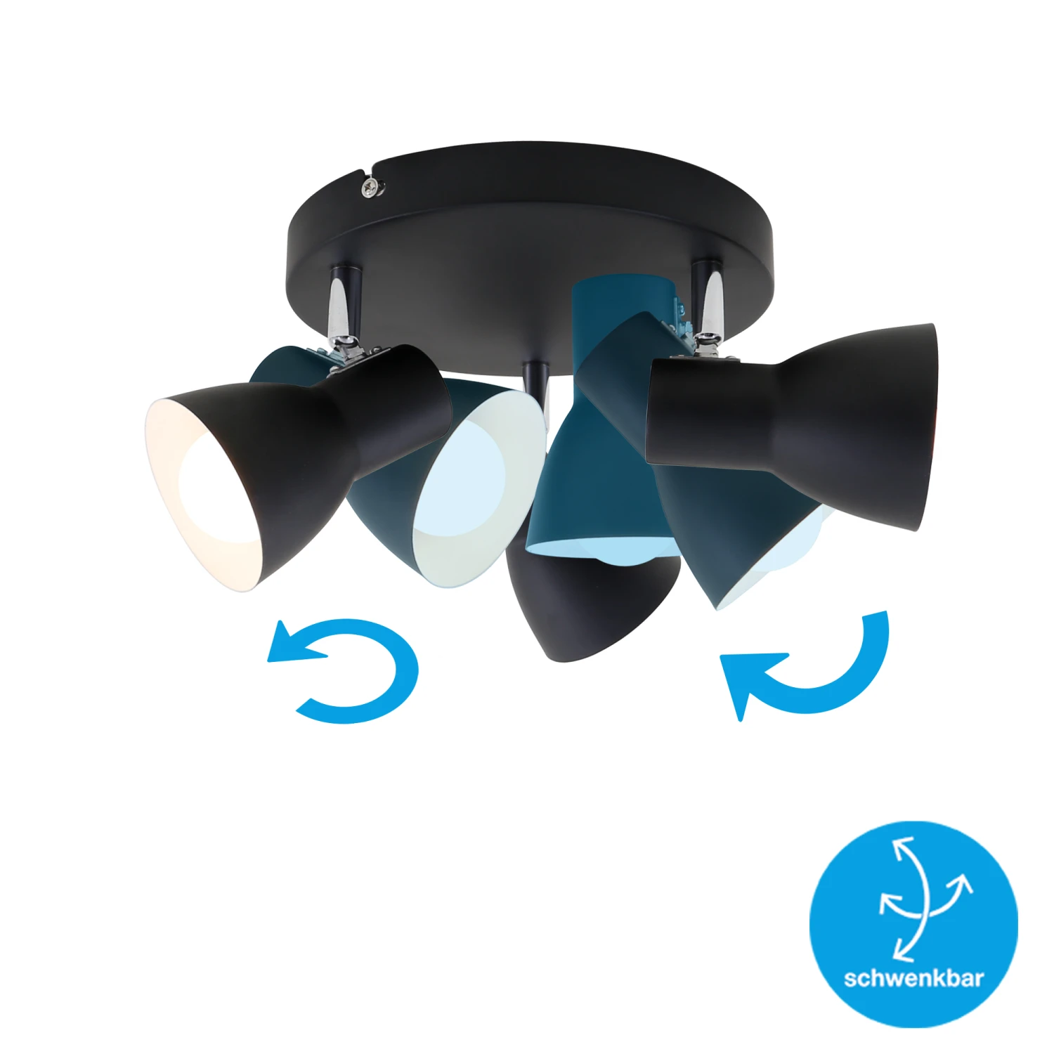 Briloner Cup Deckenstrahler, Schwenkbar, 3-flammig, E14 Fassung 3 Briloner Cup Deckenstrahler, Schwenkbar, 3-flammig, E14 Fassung – Bild 3