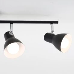 Briloner Cup Deckenstrahler, Schwenkbar, 4-flammig, E14 Fassung -Briloner Store retro style spotleuchte schwarz weiss 4xe14 detail1 6e03dff6f5ac8e049a9bde046705b07f