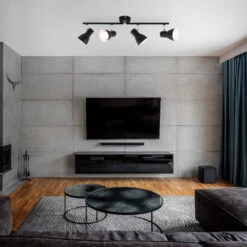 Briloner Cup Deckenstrahler, Schwenkbar, 4-flammig, E14 Fassung -Briloner Store retro style spotleuchte schwarz weiss 4xe14 milieu1 deee2a26ec6ffc93051ce625577fb1de