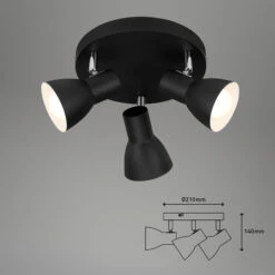 Briloner Cup Deckenstrahler, Schwenkbar, 3-flammig, E14 Fassung 11 Briloner Cup Deckenstrahler, Schwenkbar, 3-flammig, E14 Fassung -Briloner Store retro style spotleuchte schwarz weiss exkl e14 masszeichnung bd05f45c8f5c4e9379bf438de9745e9c