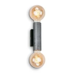 Retro Wandleuchte, 16 Cm, Exkl 2x E27, Max 10 W, Antik Silber