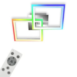 RGB CCT LED Deckenleuchte, 60,5 Cm, 22 W, 1100 Lm, Alu-chrom