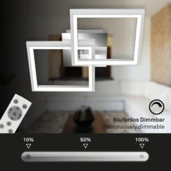 RGB CCT LED Deckenleuchte, 60,5 Cm, 22 W, 1100 Lm, Alu-chrom -Briloner Store rgb cct led deckenleuchte alu chrom 495cce5ba68c4a9531d3e3d2c1ad1210