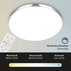 RGB-CCT LED Deckenleuchte, Ø 45,5 Cm, LED-Platine, 24W, 2700 Lm, Chrom -Briloner Store rgb cct led deckenleuchte chrom 807735d176826f978dd357ccb6806d4e
