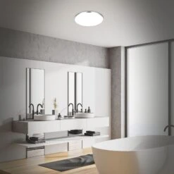 RGB-CCT LED Deckenleuchte, Ø 45,5 Cm, LED-Platine, 24W, 2700 Lm, Chrom -Briloner Store rgb cct led deckenleuchte chrom 83a4d87679e48241b99cc43835a5a3d2