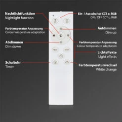 RGB-CCT LED Deckenleuchte, Ø 35,5 Cm, LED-Platine, 18W, 1850 Lm, Chrom -Briloner Store rgb cct led deckenleuchte chrom fernbedienung 49430054545c9cd41aa2fb0291056fbe