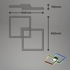 RGB CCT LED Deckenleuchte, 59,7 Cm, LED-Platine, 44 W, 4400 Lm, Schwarz -Briloner Store rgb cct led deckenleuchte schwarz b6de75d5ac8cfb3d4c4beaa8ba37cda2