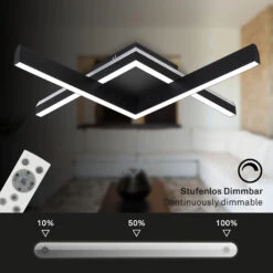 RGB CCT LED Deckenleuchte, 64,5cm, LED-Platine, 20 W, 1800 Lm, Schwarz -Briloner Store rgb cct led deckenleuchte schwarz caa2b885c11ac035c3001036e165d5b8