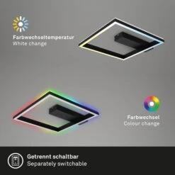 RGB CCT LED Deckenleuchte, 57cm, LED-Platine, 20 W, 1800 Lm, Schwarz 15 RGB CCT LED Deckenleuchte, 57cm, LED-Platine, 20 W, 1800 Lm, Schwarz -Briloner Store rgb cct led deckenleuchte schwarz ccfb8b8448cefa7d6a7759ac2f294d15