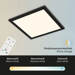 CCT LED Panel, 29,6 Cm, 18 W, 1800 Lm, Schwarz 13 CCT LED Panel, 29,6 Cm, 18 W, 1800 Lm, Schwarz -Briloner Store rgb cct led panel schwarz 1xled platine rgb led 851514b23e1a7e7c075502584f69569f
