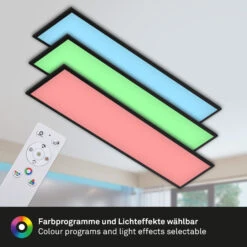 CCT LED Panel, 119,6 Cm, 40 W, 2500 Lm, Schwarz -Briloner Store rgb cct led panel schwarz 1xled platine rgb led funktion fdc5955b6c4c855d3779883093d851f9