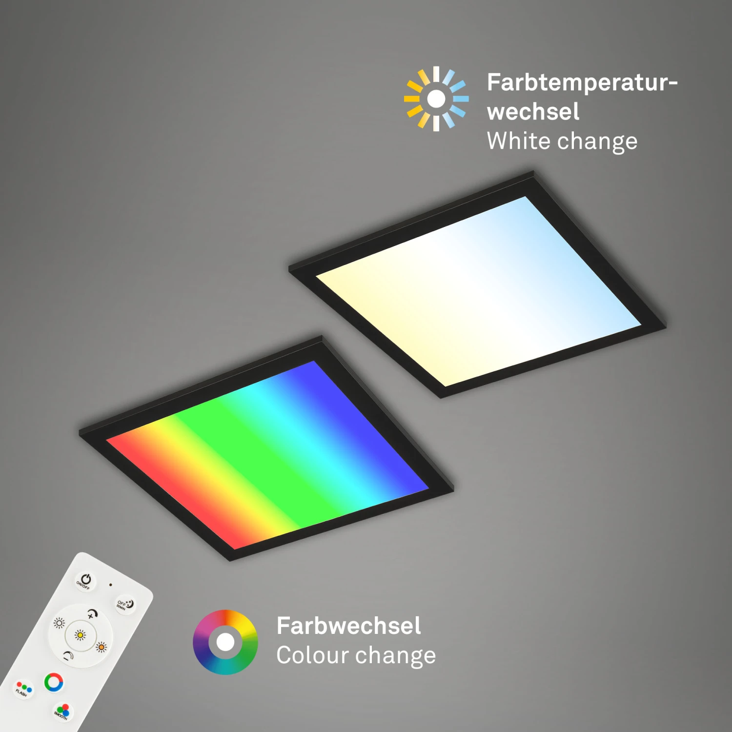 CCT LED Panel, 29,6 Cm, 18 W, 1800 Lm, Schwarz 7 CCT LED Panel, 29,6 Cm, 18 W, 1800 Lm, Schwarz – Bild 7