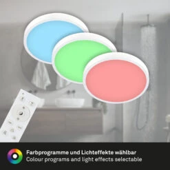 RGBW LED Aufbauleuchte Ø 38 Cm, LED-Platine, 22 W, 2900 Lm, Weiß -Briloner Store rgb w led aufbauleuchte weiss 1xled 2 funktion2 74a3ef490821d648a889951735c3e53c