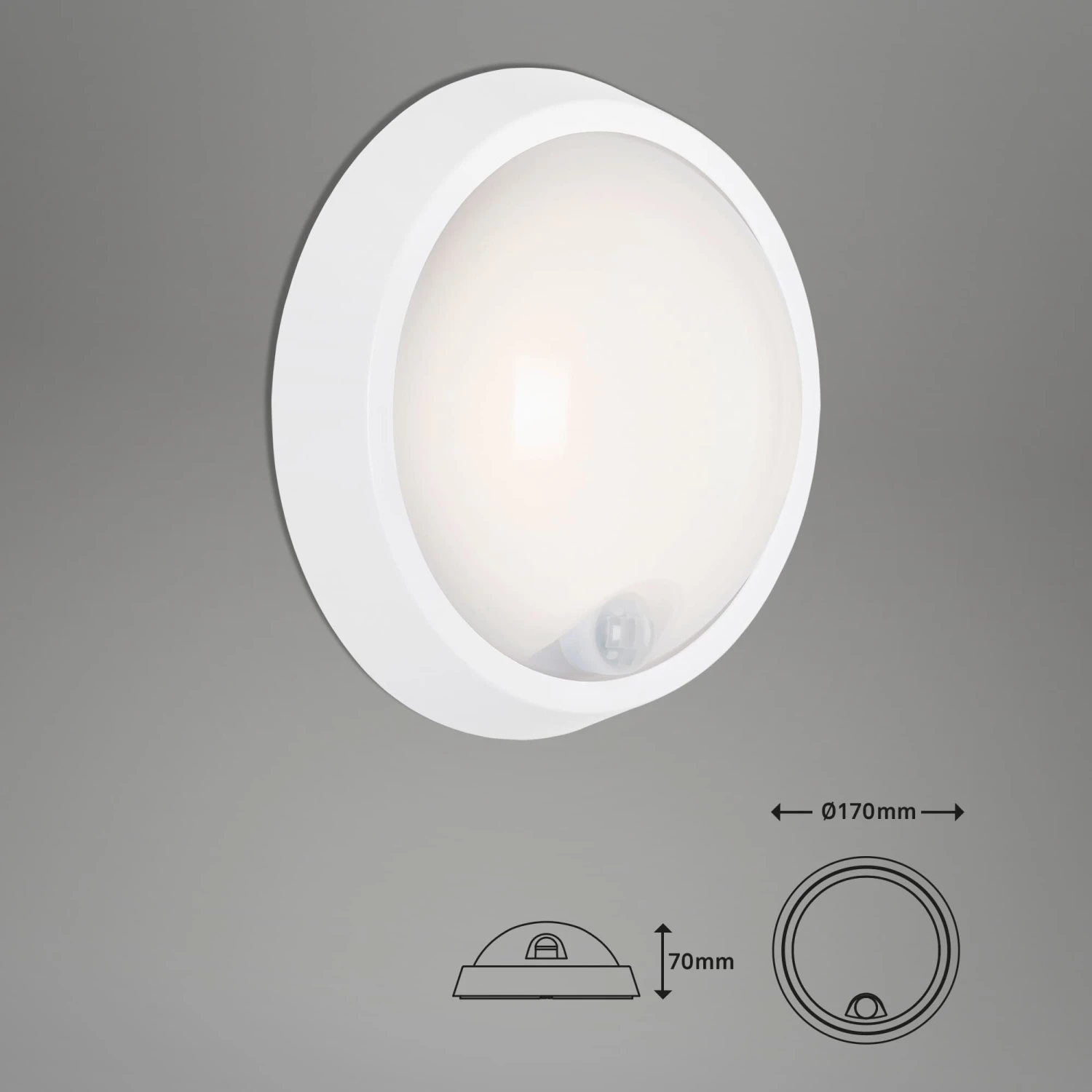 SENSOR LED Außenleuchte, Ø 17 Cm, 12 W, Weiß 8 SENSOR LED Außenleuchte, Ø 17 Cm, 12 W, Weiß – Bild 8