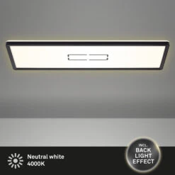Slim LED Panel, 58 Cm, 2700 LUMEN, 22 WATT, Schwarz -Briloner Store slim led panel schwarz b1b2d56119cd149a61755d01f5ce60c4