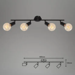 Briloner Pearl Deckenstrahler, Schwenkbar, Retro, 4-flammig, Schwarz -Briloner Store spot deckenleuchte schwarz 4dbbadb2150efd8d6508a4b89737b69c