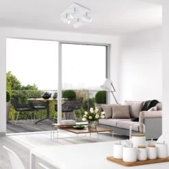 Briloner Run Deckenstrahler, Schwenkbar, 4-flammig, GU10 Fassung, Weiß -Briloner Store spot deckenleuchte weiss fec5805f86f1a10cf4bfe391d1951ce1