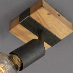 Briloner Wood Basic Wandleuchte, Schwenkbar, Holzbasis, Gunmetal 10 Briloner Wood Basic Wandleuchte, Schwenkbar, Holzbasis, Gunmetal -Briloner Store spot gunmetal mit holz1xe27 detail1 796fdb5480d3ee7ebcf32a639067dd62