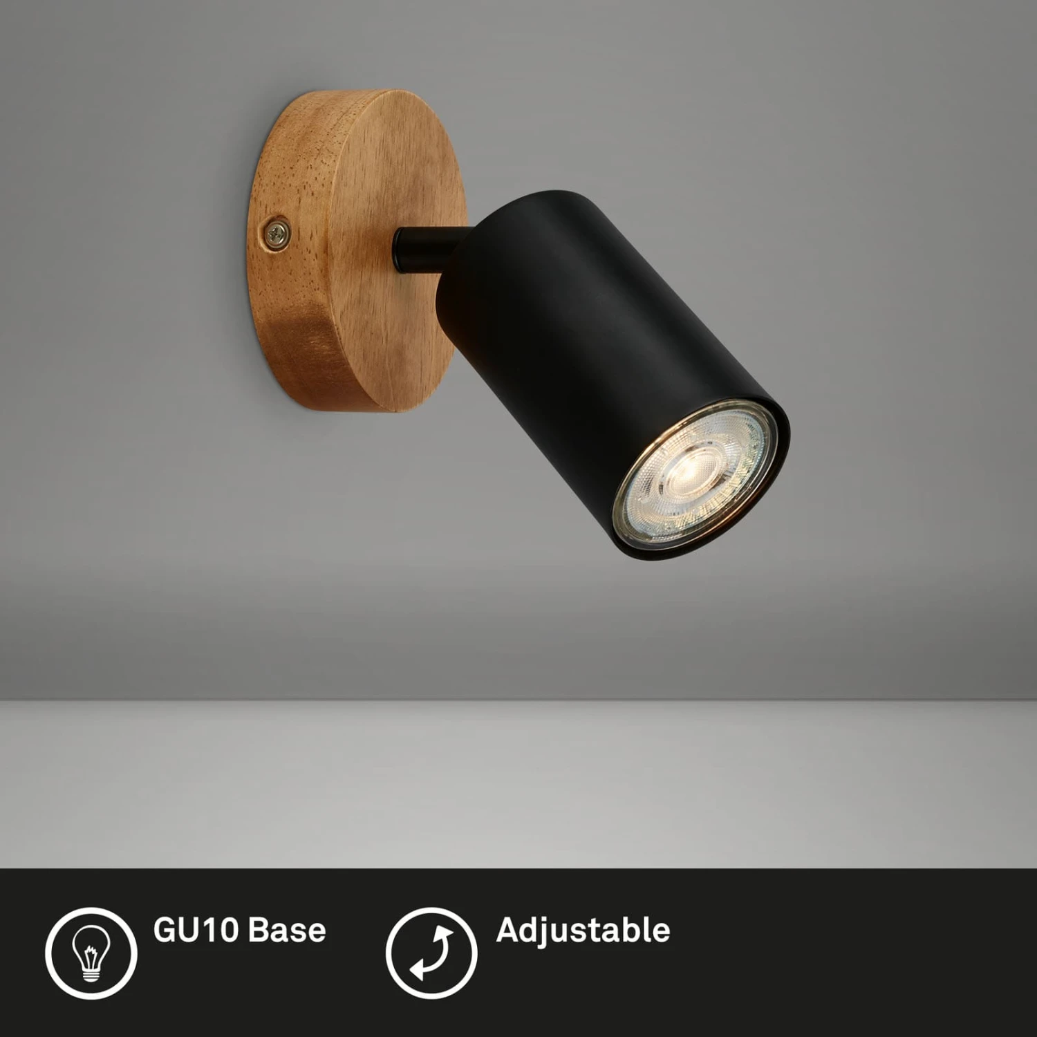 Spotleuchte Ø 9 Cm 1xGU10 Max. 9W Schwarz 2 Spotleuchte Ø 9 Cm 1xGU10 Max. 9W Schwarz – Bild 2