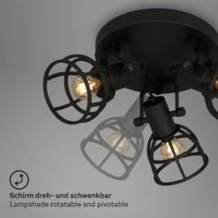 Briloner Korbo Black Deckenstrahler, Korboptik, Schwenkbar, 3-flammig -Briloner Store spotleuchte 3 flammig schwarz schwenkbarkeit 83f3ae451f135a8769281731fbd9999f