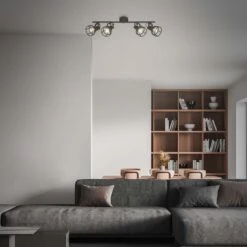 Briloner Korbo Black Deckenstrahler, Korboptik, Schwenkbar, 4-flammig -Briloner Store spotleuchte 4 flammig schwarz 1dd2e9b3eefdd4724273e52fbc864440