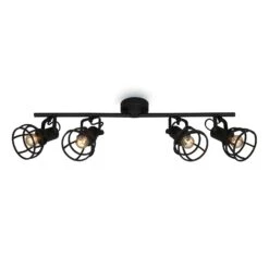 Briloner Korbo Black Deckenstrahler, Korboptik, Schwenkbar, 4-flammig -Briloner Store spotleuchte 4 flammig schwarz 7a7aa9b3a157367b67778f6b1f84f9ae