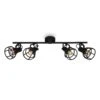 Briloner Korbo Black Deckenstrahler, Korboptik, Schwenkbar, 4-flammig