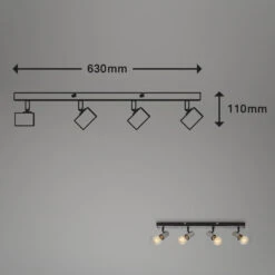 Spotleuchte 63 Cm 4xexkl. E27 Max. 60W Antik-silber -Briloner Store spotleuchte anitk silber schwarz 4xe27 exkl max 6 masszeichnung f7ffaeb0fac34e26d201969627b52738