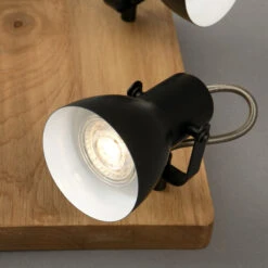 Briloner Arbo Deckenspot, Schwenkbar, Holzbasis, 4-flammig, Schwarz-Weiß -Briloner Store spotleuchte holz schwarz 4xgu10 detail1 8914a1980b95f8e551a412e57dc26d37