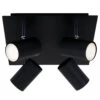 Briloner Run Deckenstrahler, Schwenkbar, 4-flammig, GU10 Fassung, Schwarz