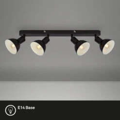 Spotleuchte 55 Cm 4xexkl. E14 Max. 25W Schwarz -Briloner Store spotleuchte schwarz exkl 4xe14 2 titelbild b254709cacb47b893b68bccccbe77ba5