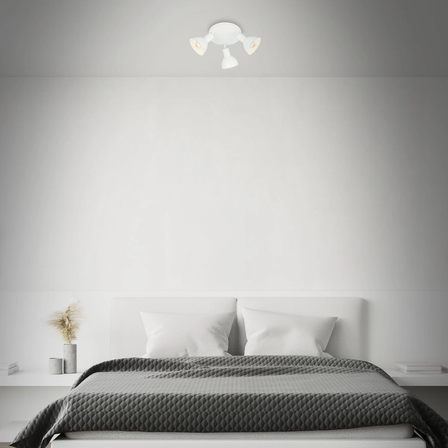 Spotleuchte Ø 19 Cm 3xexkl. E14 Max. 25W Weiß 5 Spotleuchte Ø 19 Cm 3xexkl. E14 Max. 25W Weiß – Bild 5