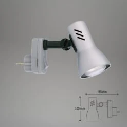 Steckerleuchte 10,5 Cm 1x Exkl E14 25W Titan -Briloner Store steckerleuchte titanfarbig e14 masszeichnung cdad614075e4c8040383aecad5a132f2