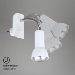 Flexible Steckerleuchte 22 Cm 1x Exkl E14 25W Weiß -Briloner Store steckerleuchte weiss 1xe14 funktion 6541de8e516103bb5e5808436c079698