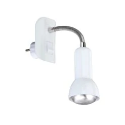 Flexible Steckerleuchte 22 Cm 1x Exkl E14 25W Weiß