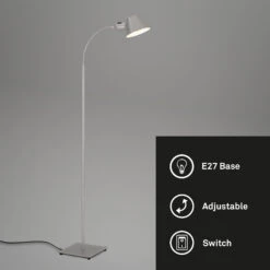 Stehleuchte 152 Cm 1x Exkl E27 10W Chrom -Briloner Store stehleuchte chrom matt d106b8ee6e73b3a059a5ca13bdc8c457