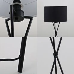 Stoff Stehleuchte 1x Exkl E27 60W Schwarz -Briloner Store stehleuchte schwarz 1xe27 ohne leuchtmittel funktion2 67f6dd94a25a3849dd82f9753e288481