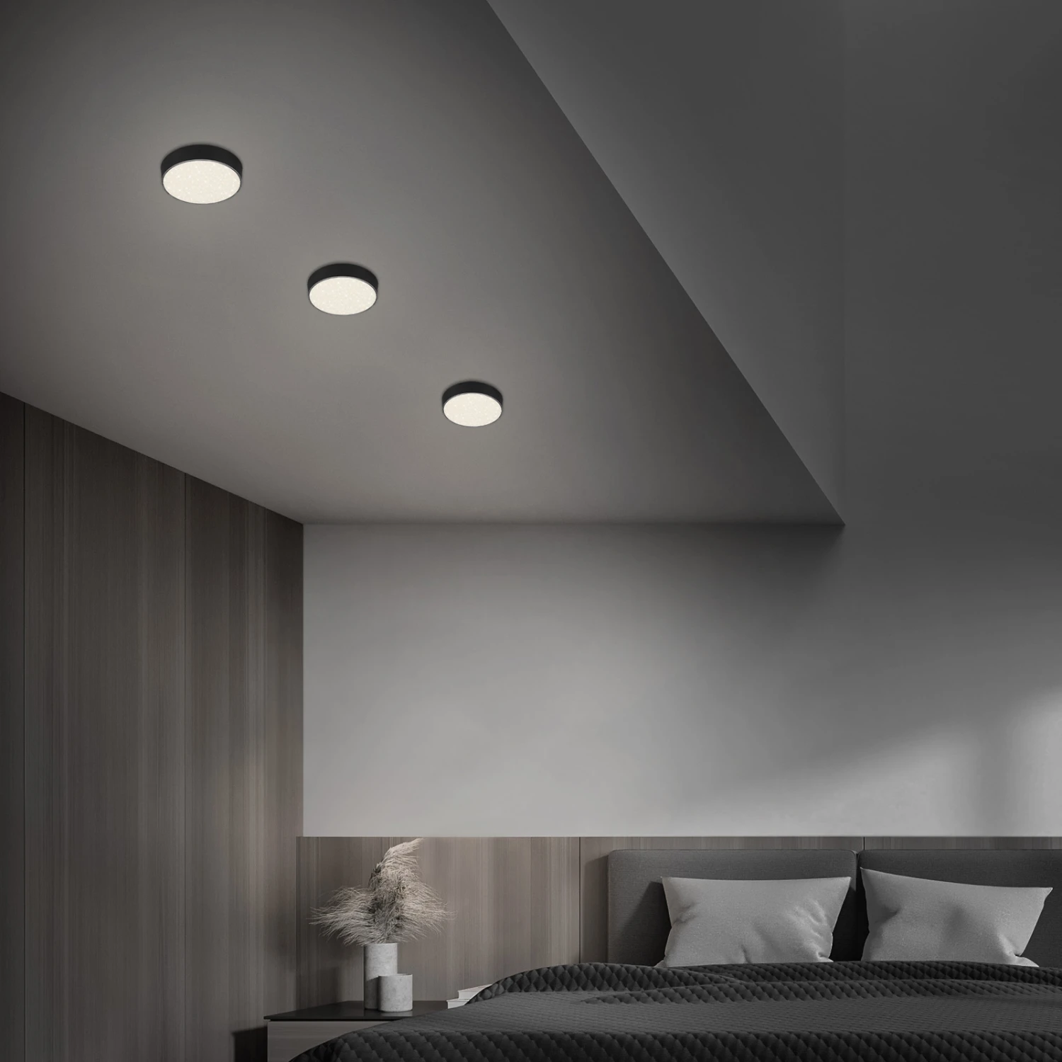 STERNENHIMMEL LED Deckenleuchte, Ø 15,7 Cm, 11 W, Schwarz 4 STERNENHIMMEL LED Deckenleuchte, Ø 15,7 Cm, 11 W, Schwarz – Bild 4