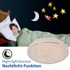 STERNENHIMMEL LED Deckenleuchte, Ø 38 Cm, 23 W, Weiß -Briloner Store sternenhimmel led deckenleuchte weiss 3a3457417d83bd47bbe15c8423d6aba4