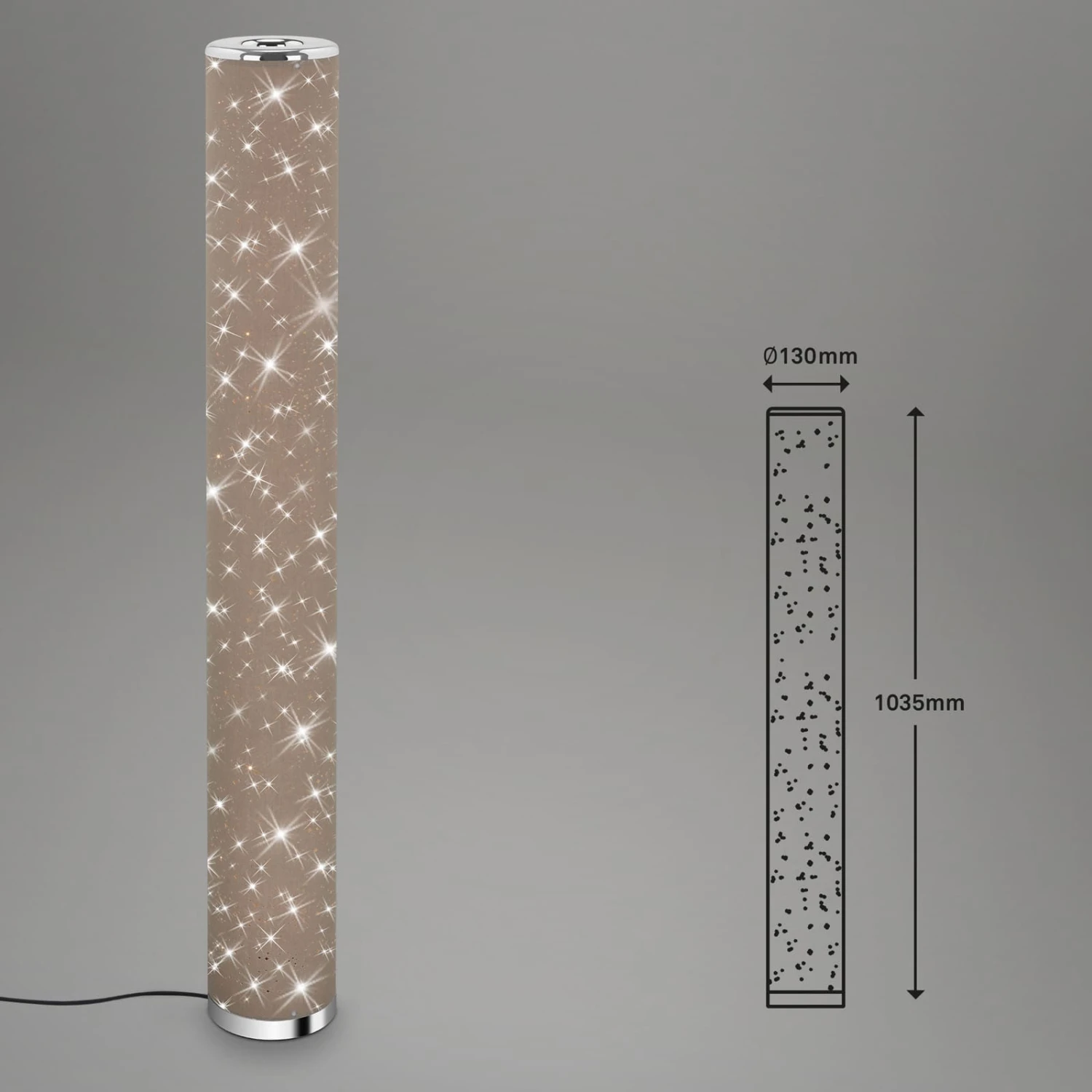 LED Stehleuchte Ø 13 Cm 12W 1100lm Taupe 4 LED Stehleuchte Ø 13 Cm 12W 1100lm Taupe – Bild 4